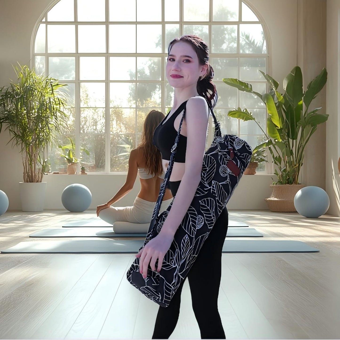 Yoga Mat Carrier Bag with Strap & Pockets