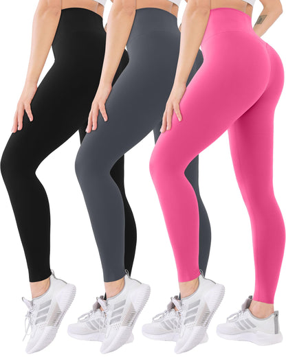 Blisset 3-Pack High Waisted Leggings for Women