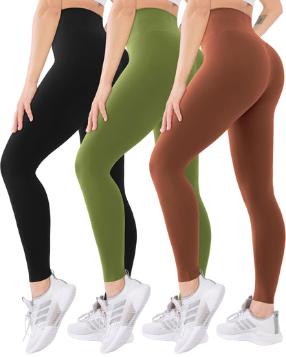 Blisset 3-Pack High Waisted Leggings for Women