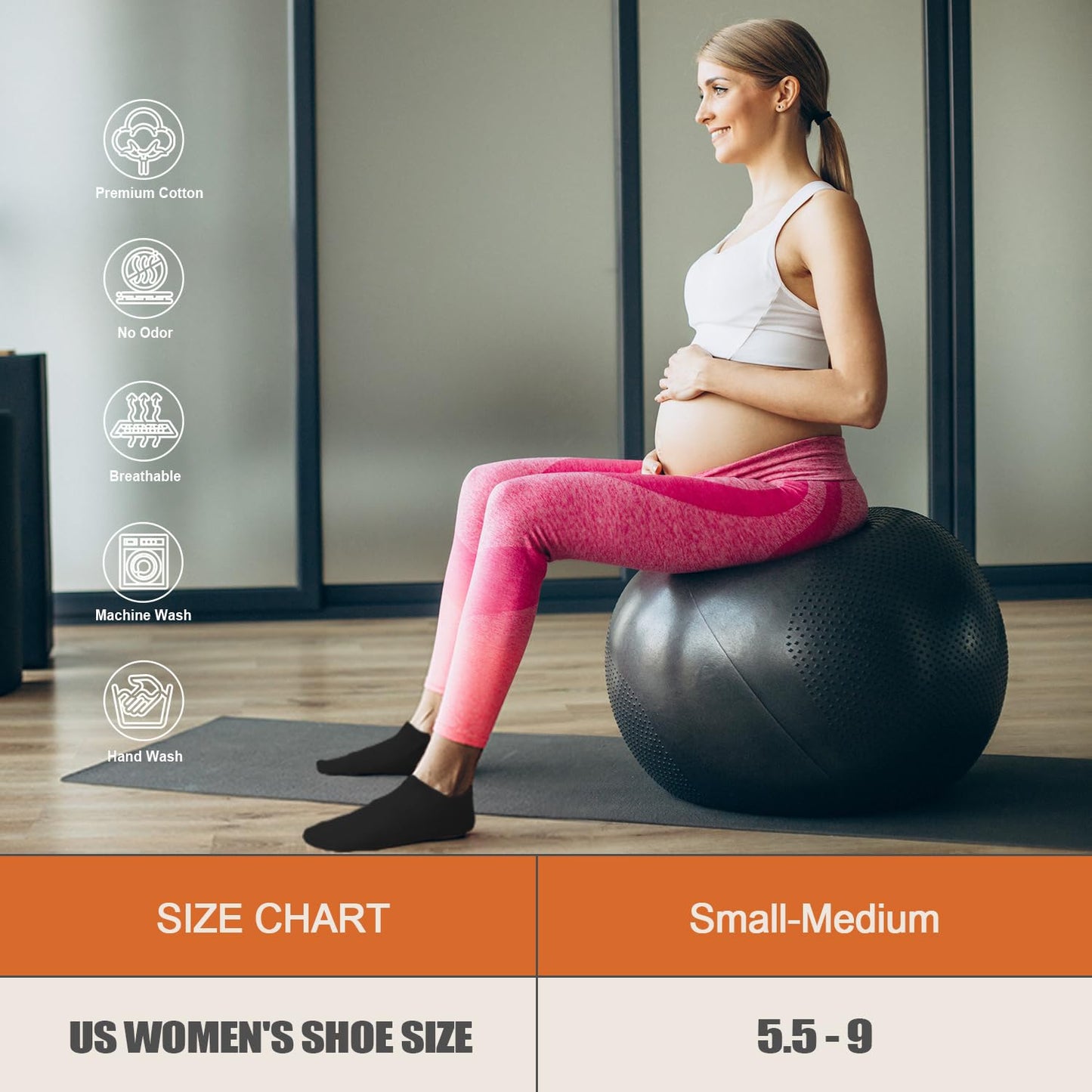 YeuG Non-Slip Pilates Socks for Women (4/6 Pairs)