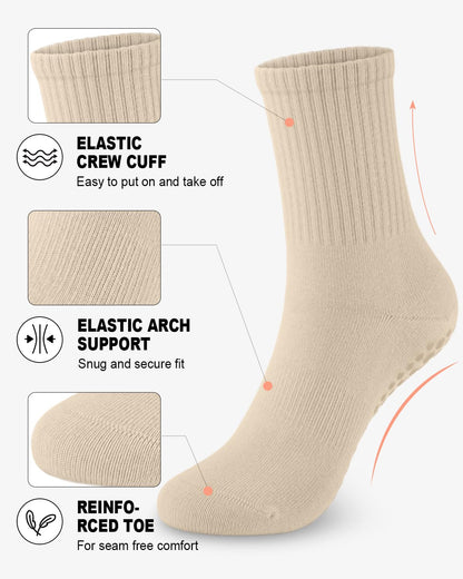 6 Pairs Women’s Non-Slip Pilates & Yoga Socks