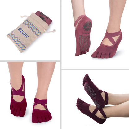 Ozaiic Women’s Non-Slip Yoga Socks with Grips