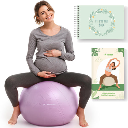 Trideer Pregnancy Yoga Ball – 440LB Anti-Burst, Non-Slip