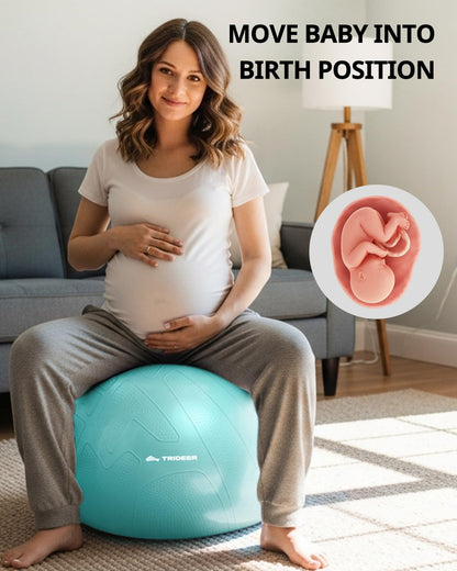 Trideer Pregnancy Yoga Ball – 440LB Anti-Burst, Non-Slip