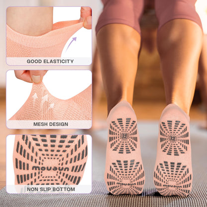unenow Women’s Non-Slip Pilates Socks (5 Pairs)