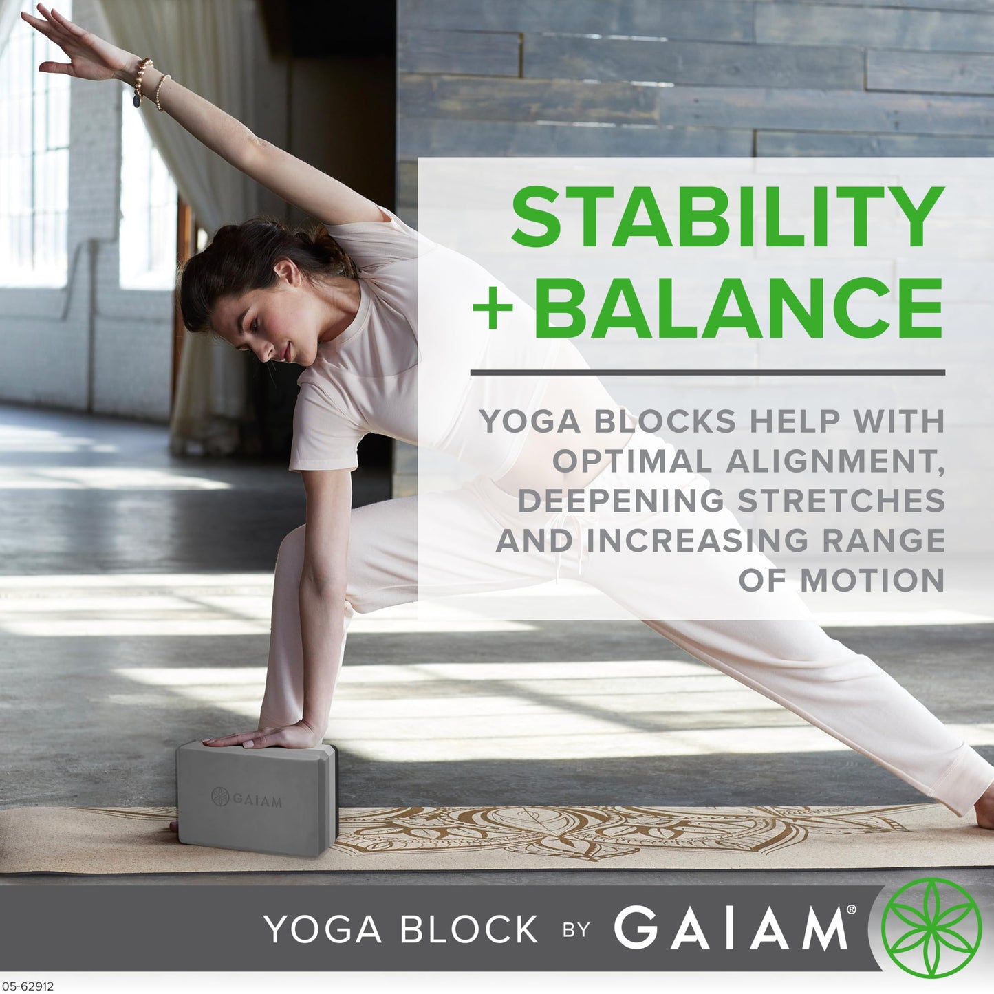 Gaiam Yoga Block – Foam Support for Yoga & Pilates