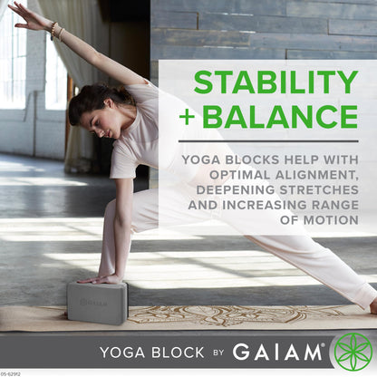 Gaiam Yoga Block – Foam Support for Yoga & Pilates