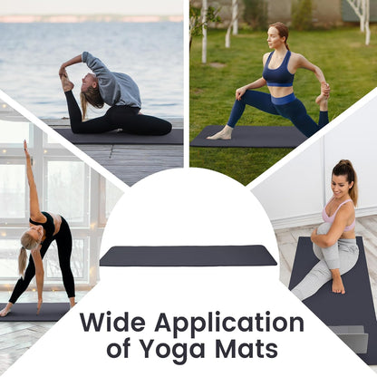 Extra Thick 1/2" High-Density Yoga Mat with Strap