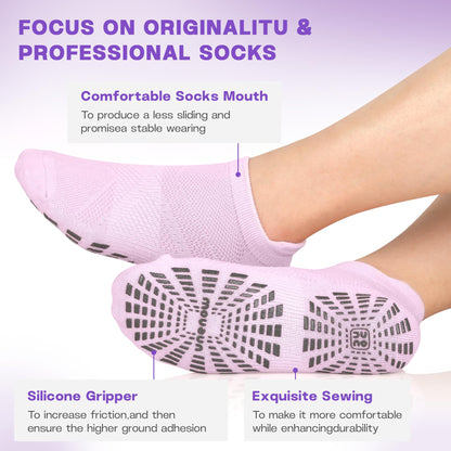 unenow Women’s Non-Slip Pilates Socks (5 Pairs)