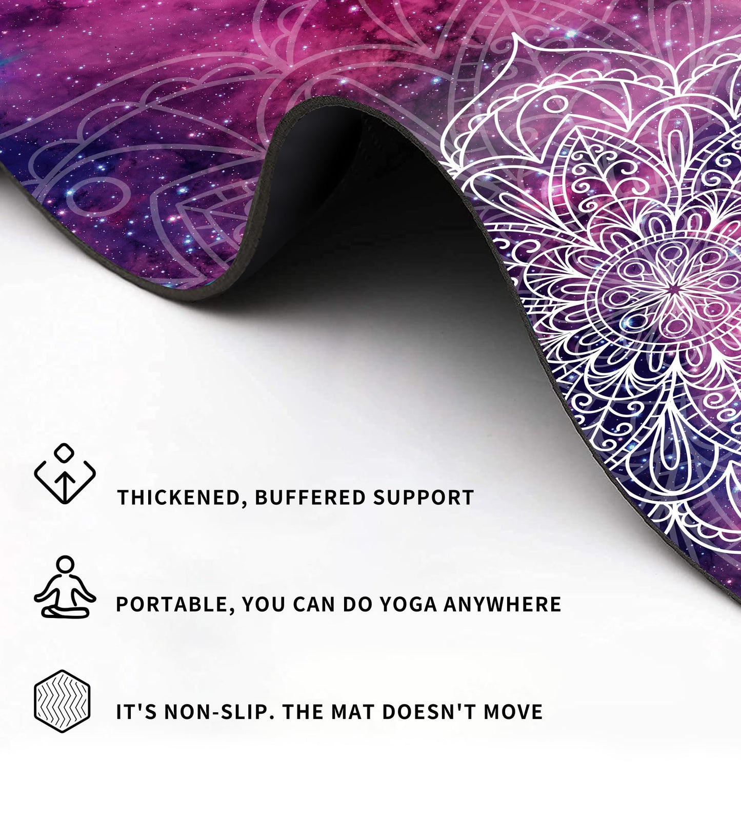 Cifupy Double-Sided Non-Slip Yoga Mat with Strap & Bag