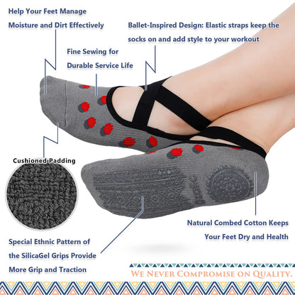 Ozaiic Non-Slip Yoga Socks for Women