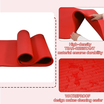Extra Thick 1/2" High-Density Yoga Mat with Strap