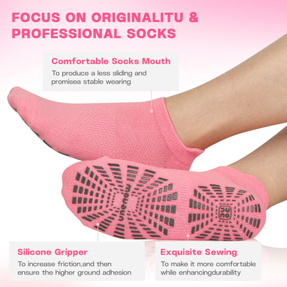 unenow Women’s Non-Slip Pilates Socks (5 Pairs)