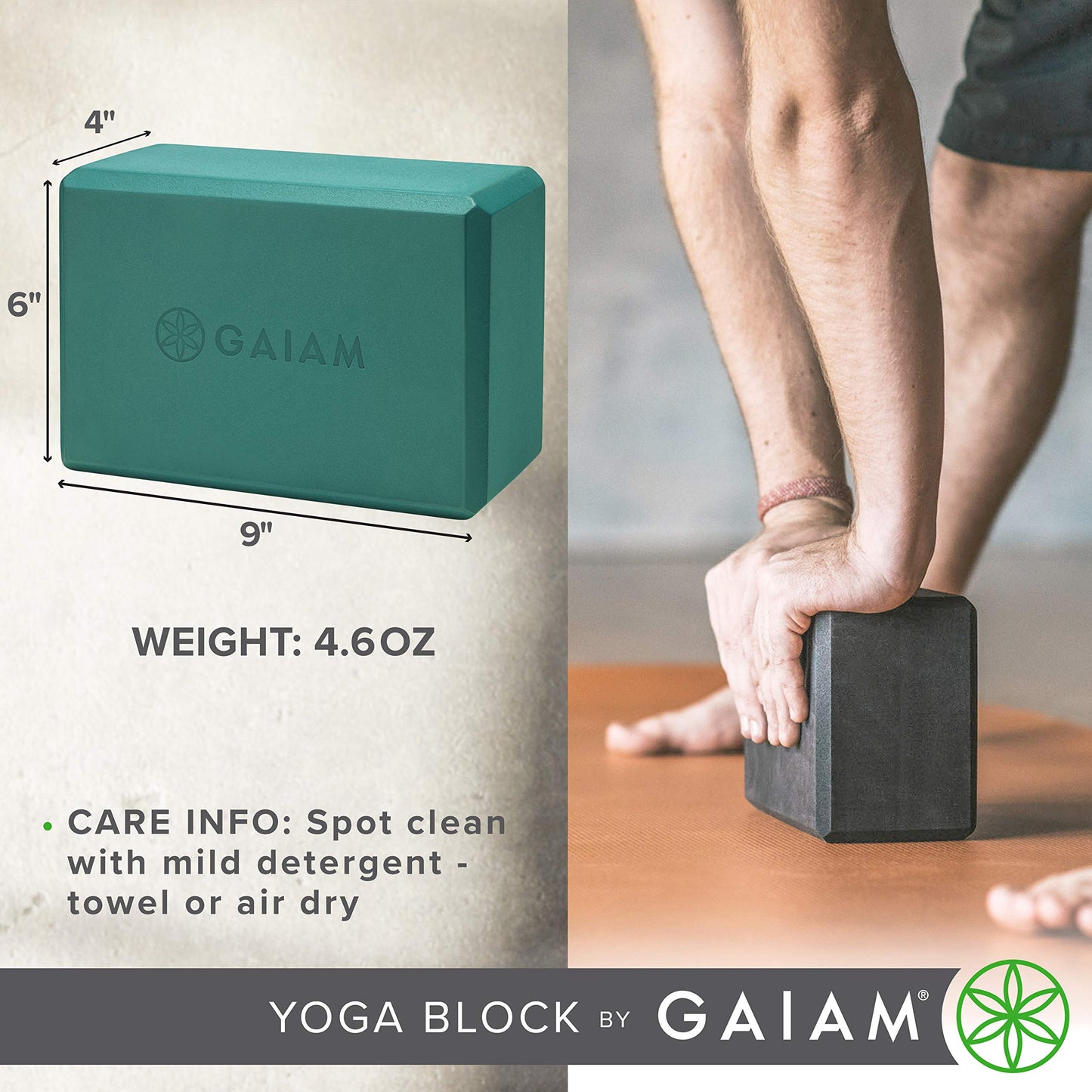 Gaiam Yoga Block – Foam Support for Yoga & Pilates