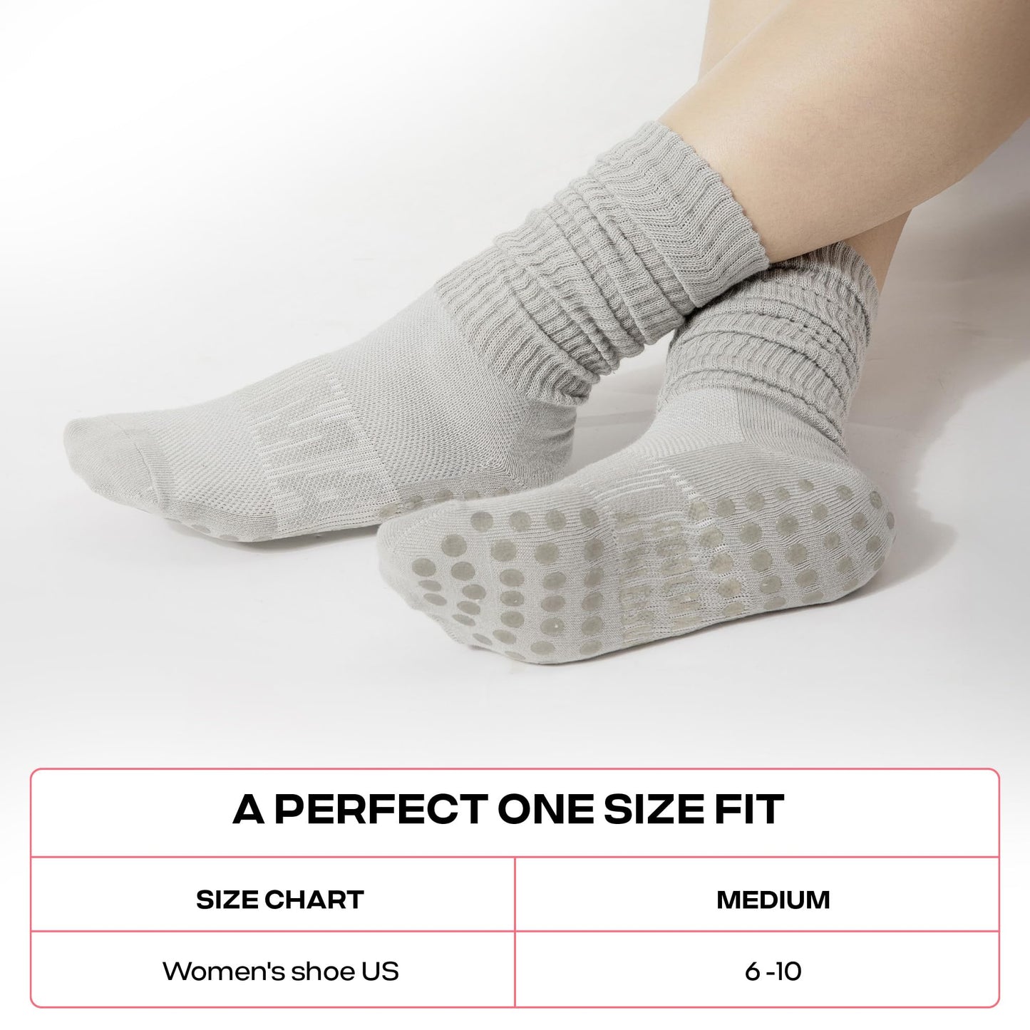 CoolMate Women’s Non-Slip Pilates Yoga Socks