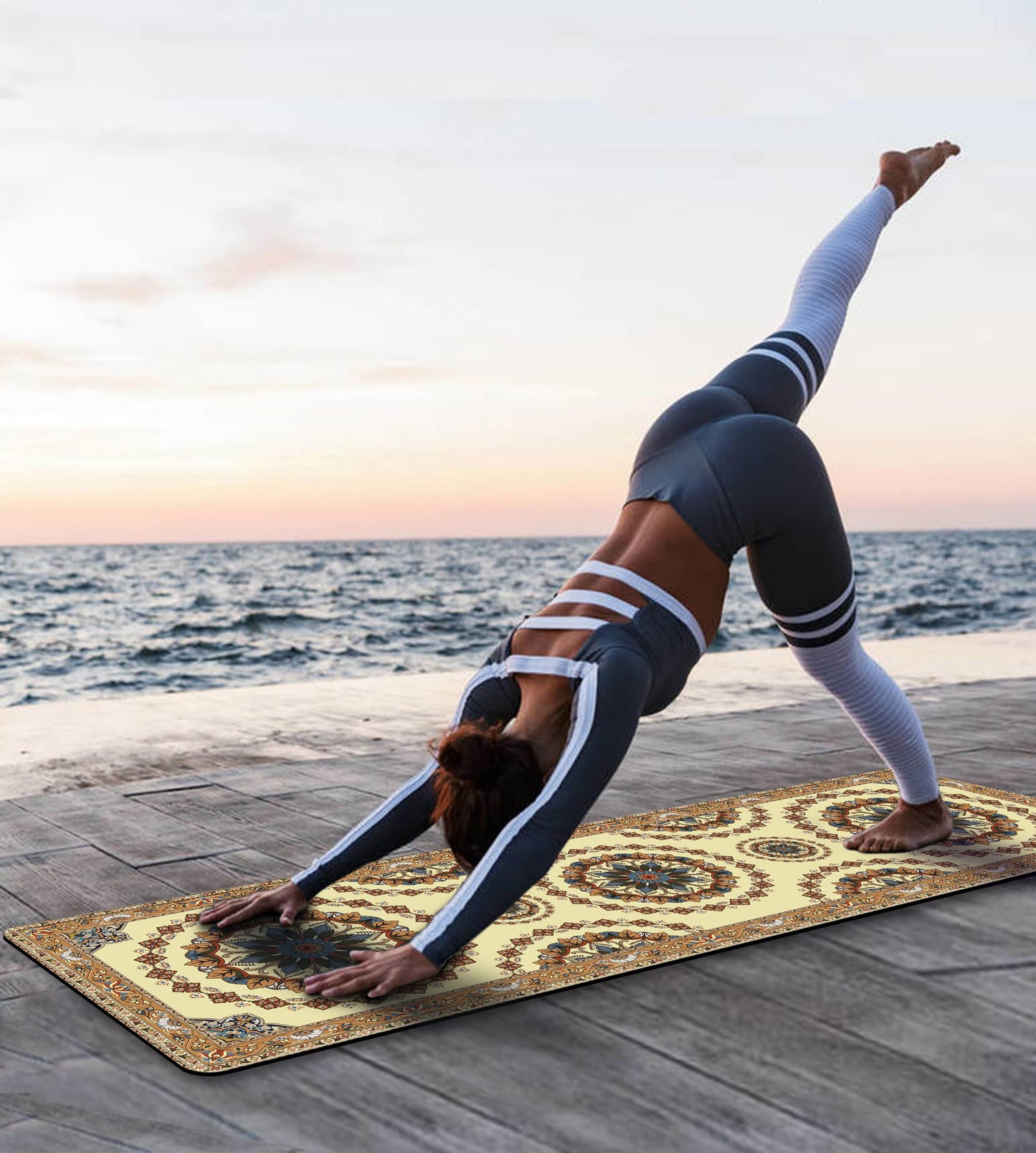 Non-Slip TPE Yoga & Exercise Mat with Strap