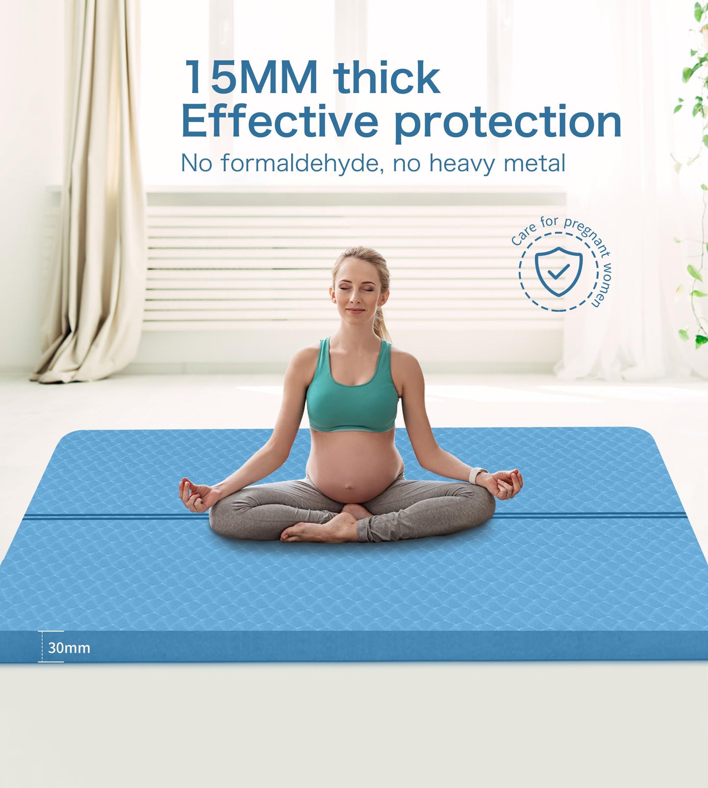 Nuveti Large Thick Yoga & Exercise Mat with Bag