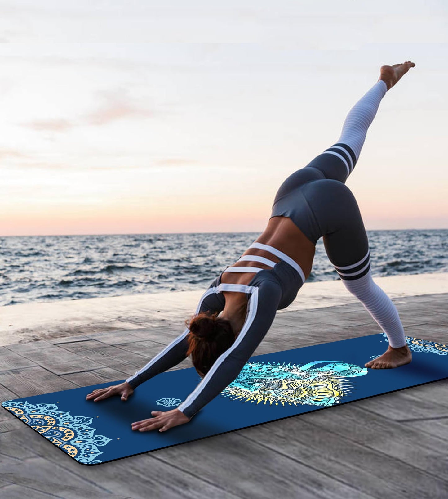 Non-Slip TPE Yoga & Exercise Mat with Strap