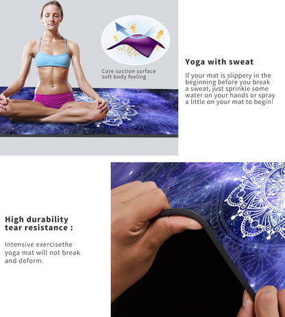 Cifupy Double-Sided Non-Slip Yoga Mat with Strap & Bag