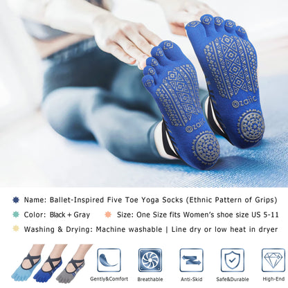 Ozaiic Women’s Non-Slip Yoga Socks with Grips