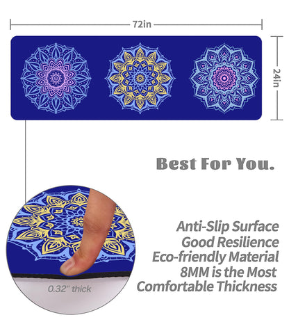 Cifupy Double-Sided Non-Slip Yoga Mat with Strap & Bag