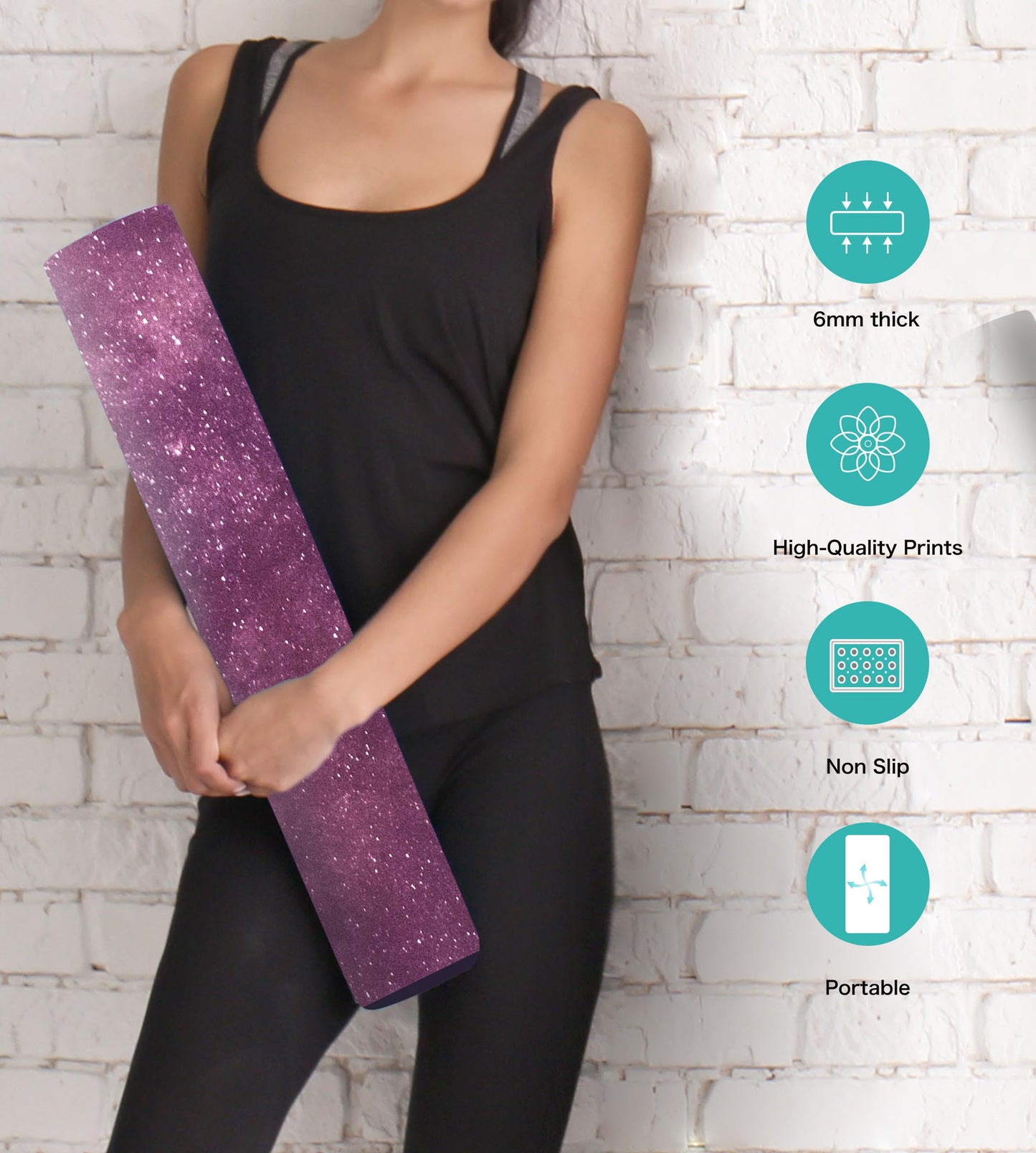 Non-Slip TPE Yoga & Exercise Mat with Strap