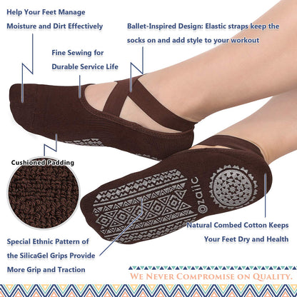 Ozaiic Non-Slip Yoga Socks for Women