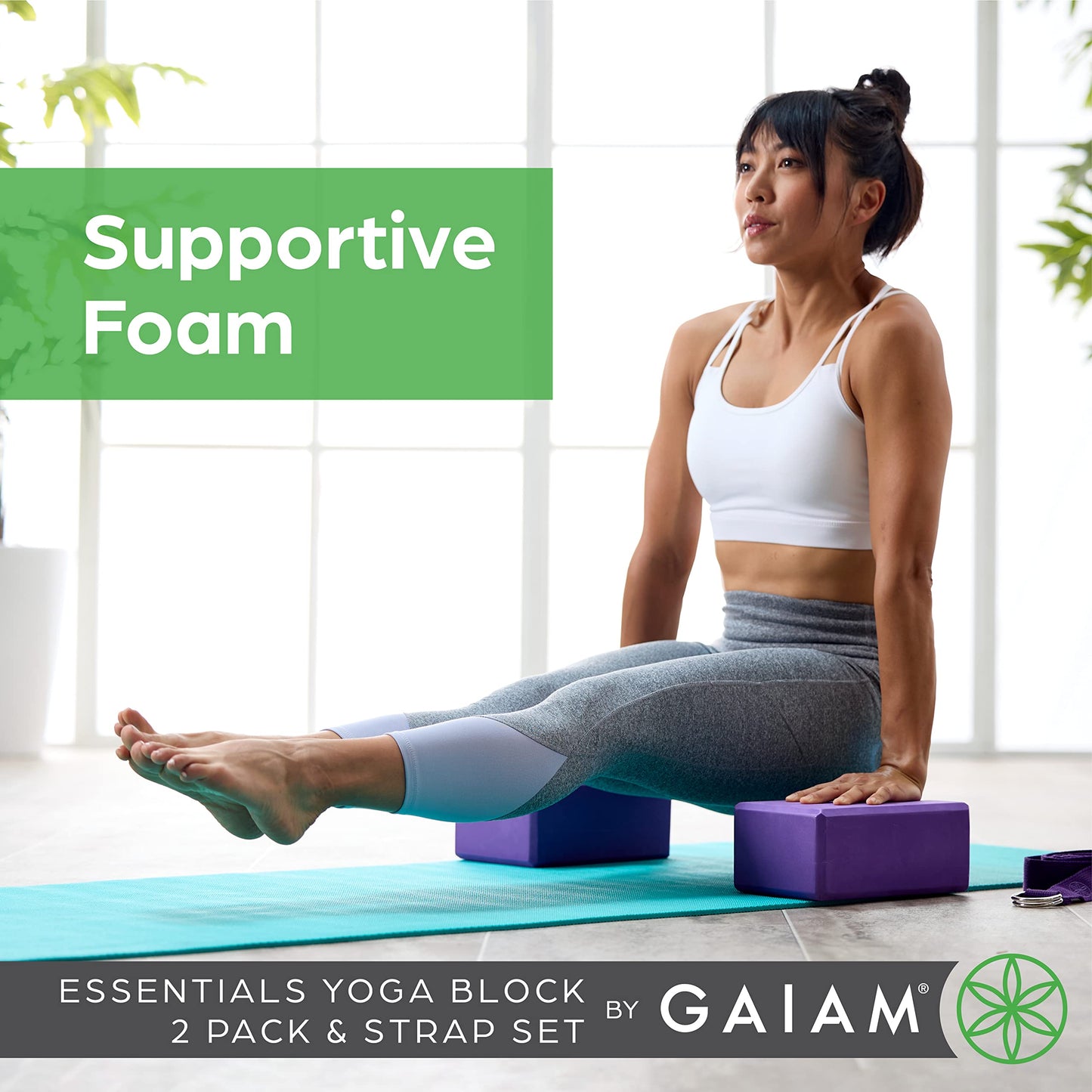 Gaiam Yoga Block – Foam Support for Yoga & Pilates