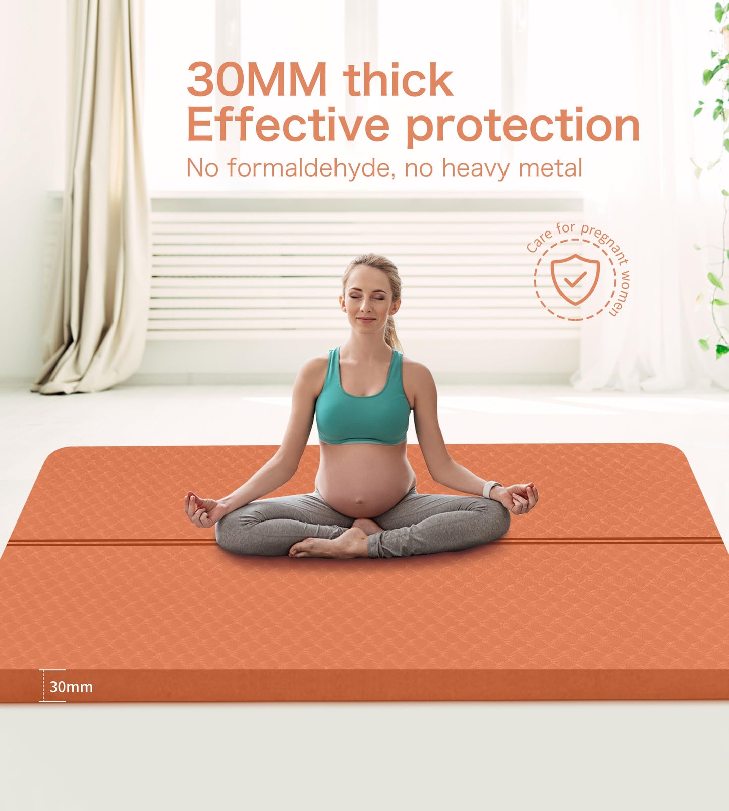 Nuveti Large Thick Yoga & Exercise Mat with Bag