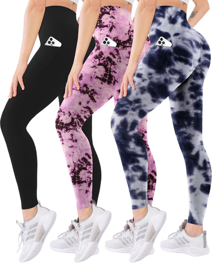 Blisset 3-Pack High Waisted Leggings for Women