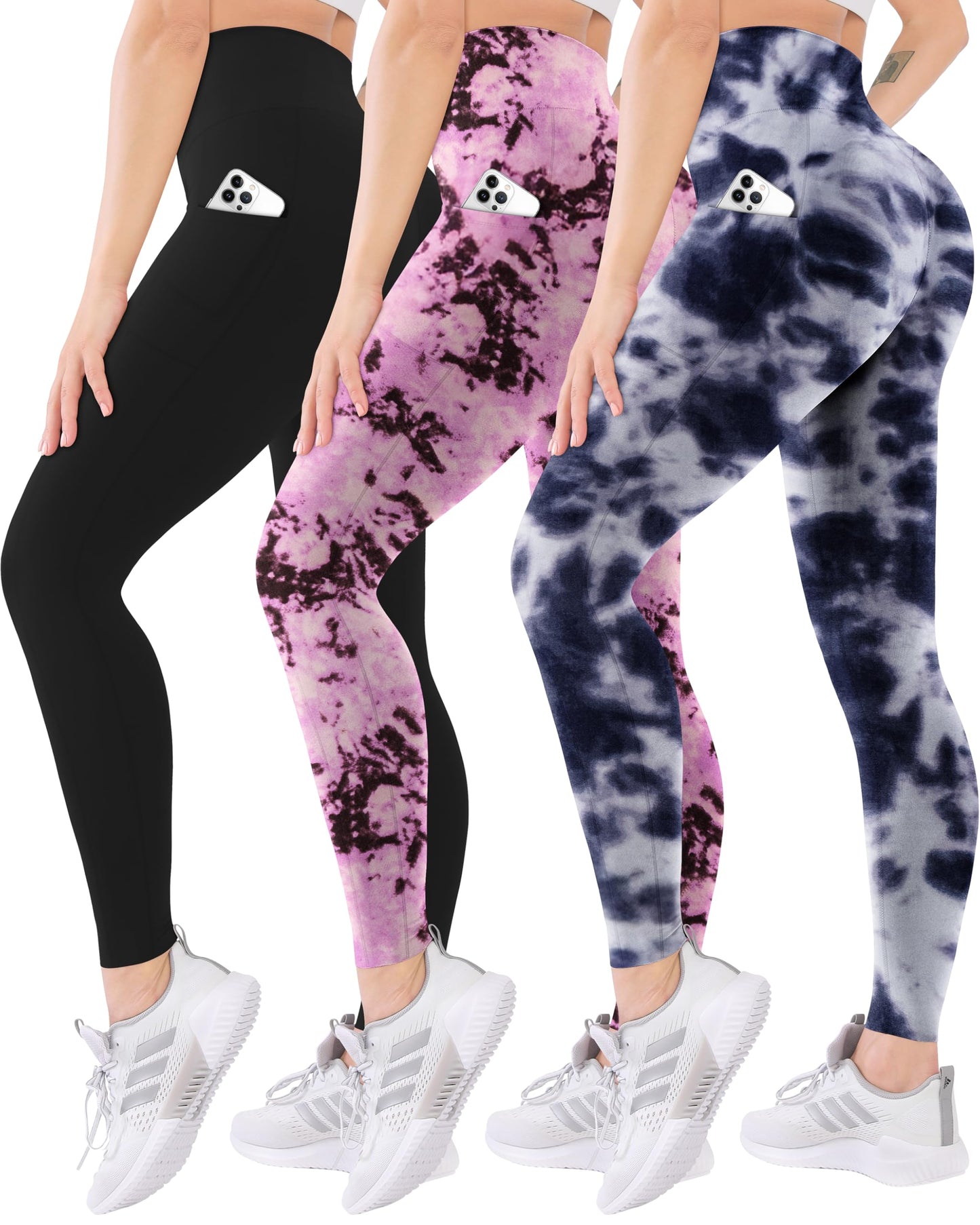 Blisset 3-Pack High Waisted Leggings for Women