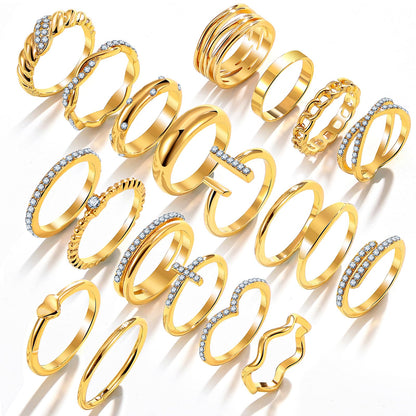 KISS WIFE Gold Ring Set