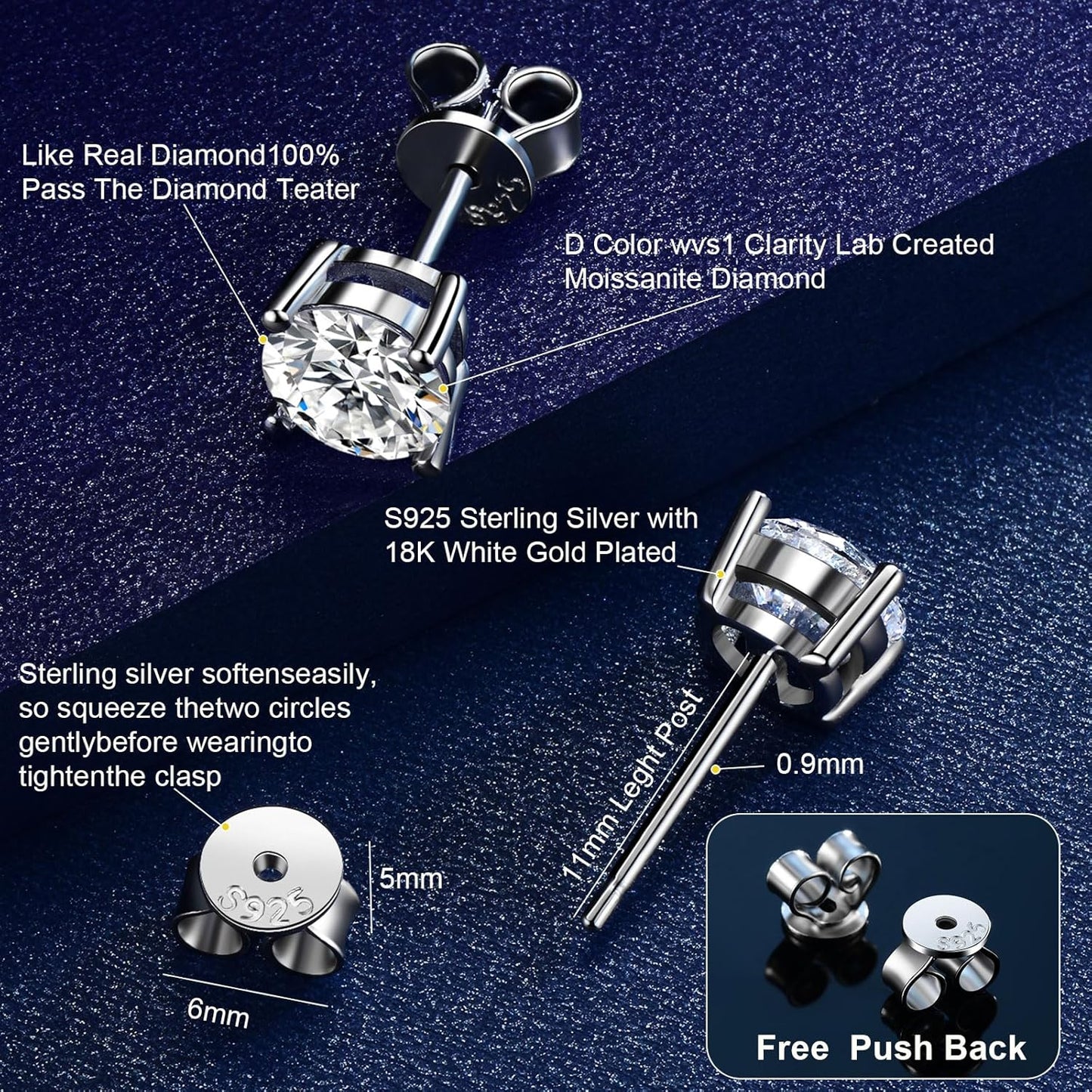 Diamond Rose Pendant & Moissanite Earrings Gift Set
