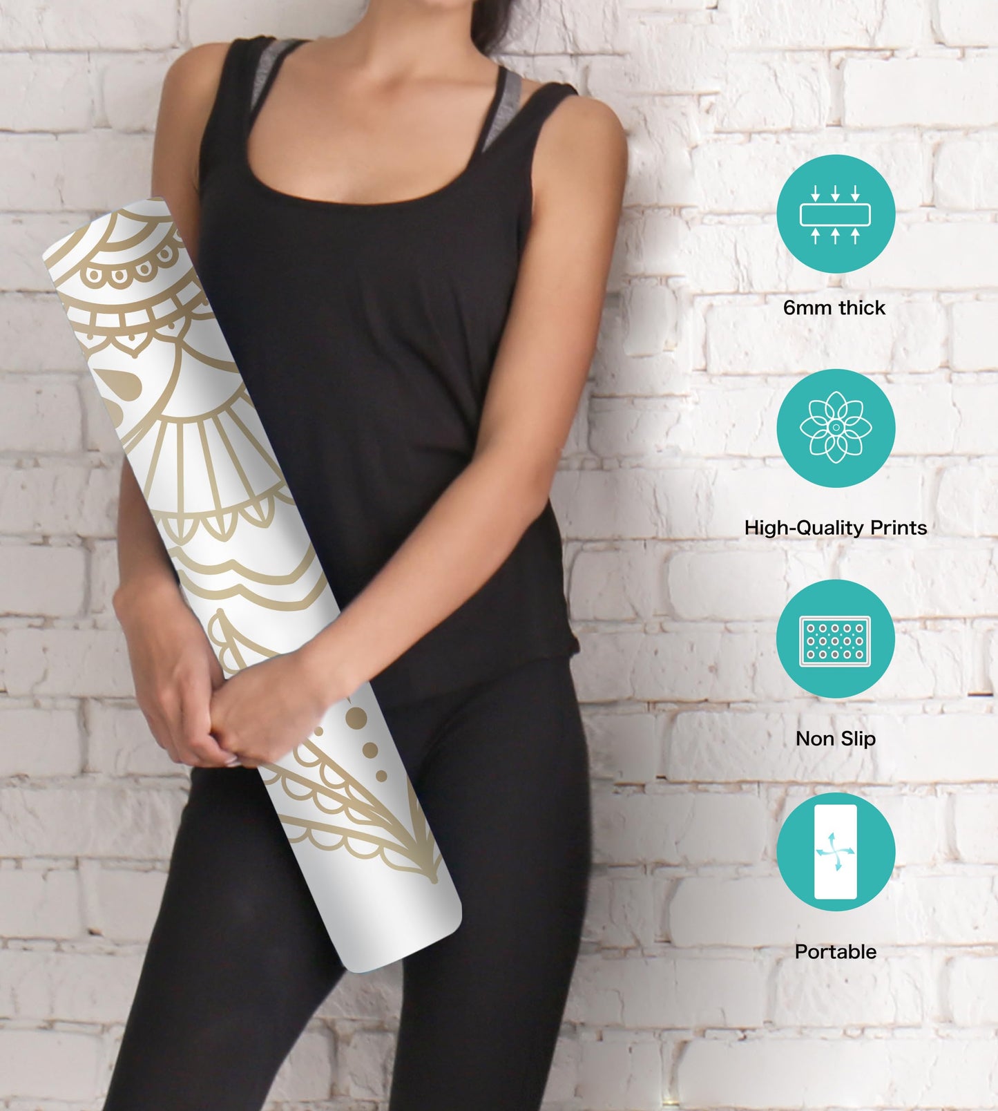 Non-Slip TPE Yoga & Exercise Mat with Strap