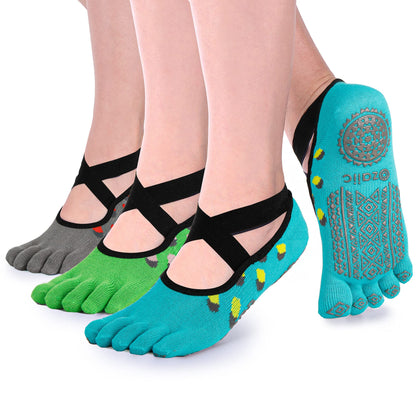 Ozaiic Women’s Non-Slip Yoga Socks with Grips