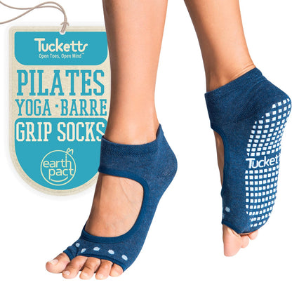 Tucketts Toeless Grip Pilates Socks for Women