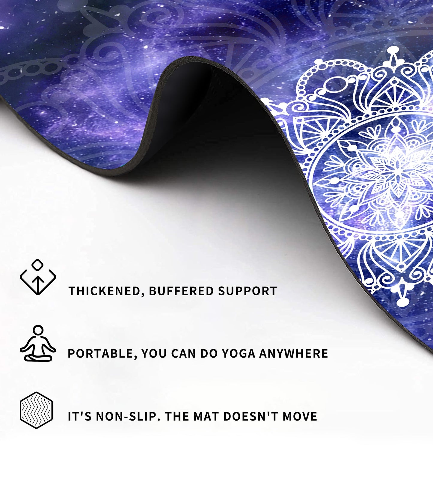 Cifupy Double-Sided Non-Slip Yoga Mat with Strap & Bag