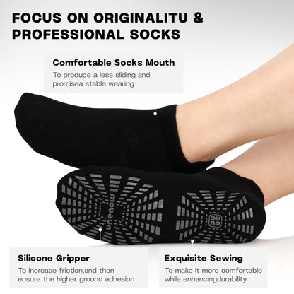unenow Women’s Non-Slip Pilates Socks (5 Pairs)