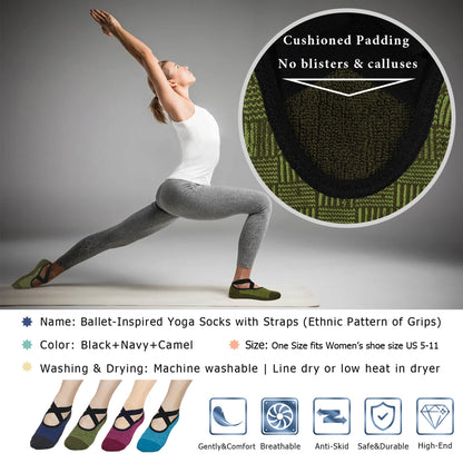Ozaiic Non-Slip Yoga Socks for Women