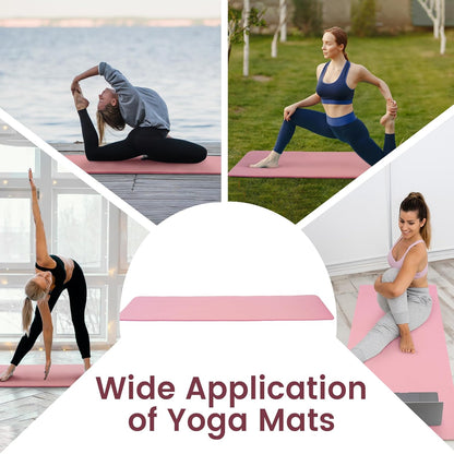 Extra Thick 1/2" High-Density Yoga Mat with Strap