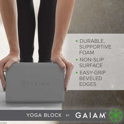 Gaiam Yoga Block – Foam Support for Yoga & Pilates
