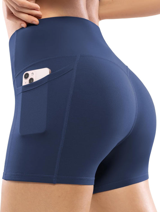 POSHDIVAH Women’s Yoga Shorts with Pockets