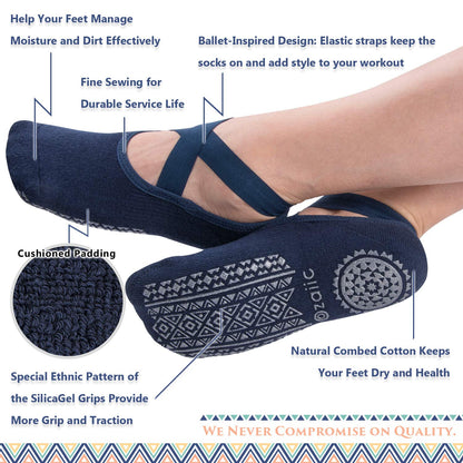 Ozaiic Non-Slip Yoga Socks for Women