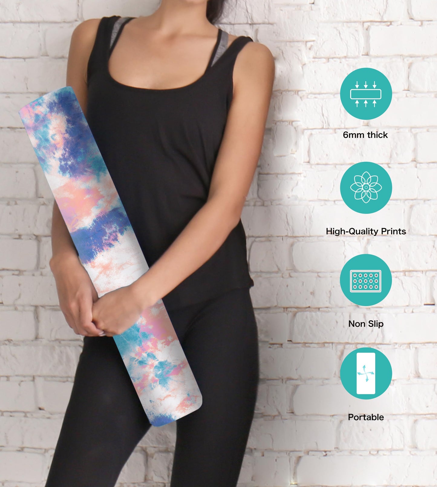 Non-Slip TPE Yoga & Exercise Mat with Strap