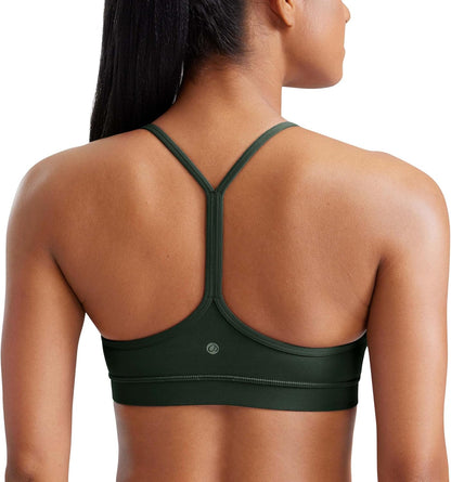 CRZ YOGA Women’s Y-Back Padded Sports Bra