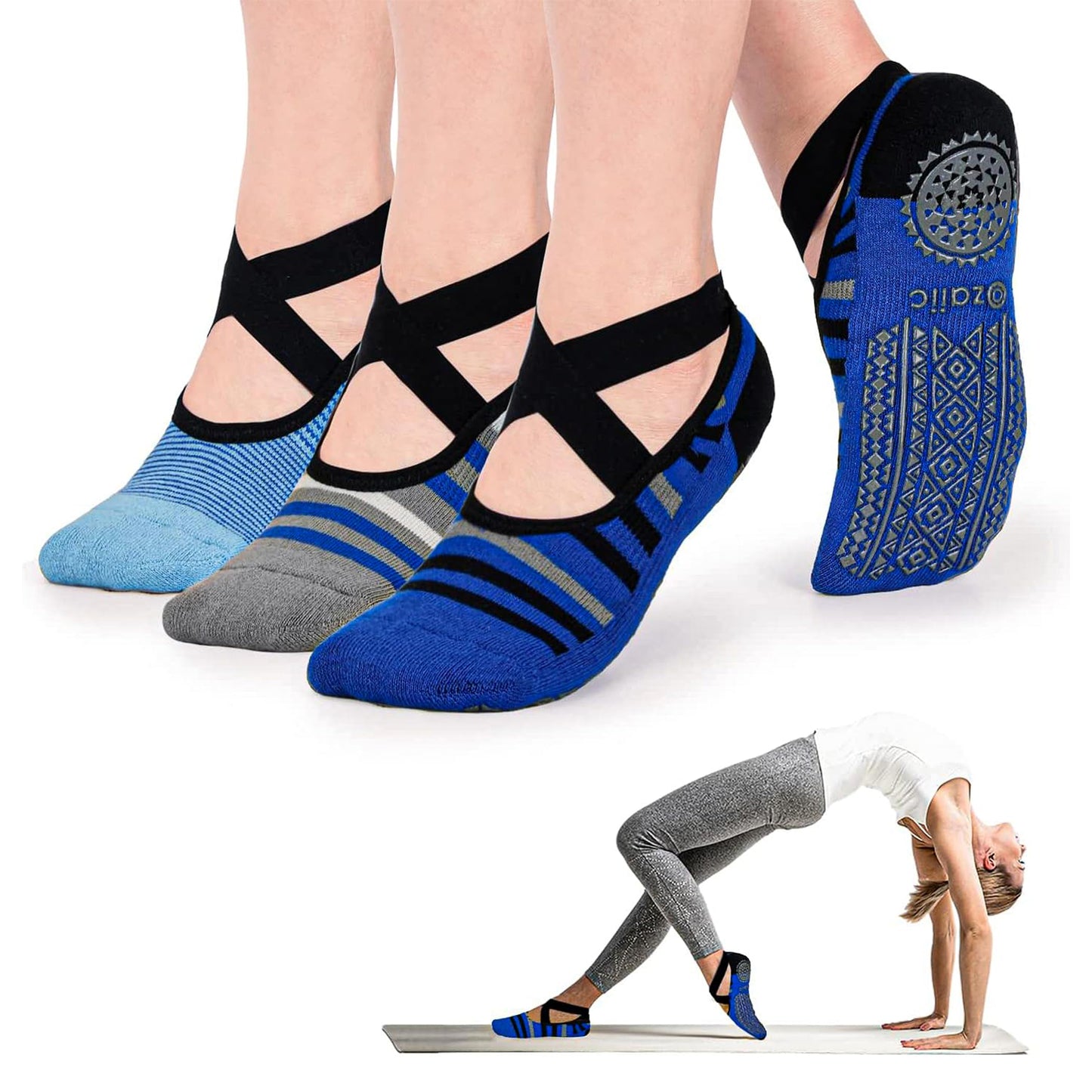 Ozaiic Non-Slip Yoga Socks for Women