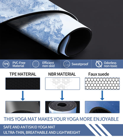 Cifupy Double-Sided Non-Slip Yoga Mat with Strap & Bag