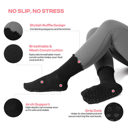 CoolMate Women’s Non-Slip Pilates Yoga Socks