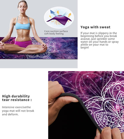 Cifupy Double-Sided Non-Slip Yoga Mat with Strap & Bag