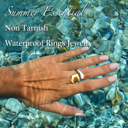 Gold Chunky Adjustable Rings